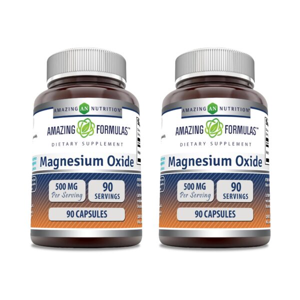 Frasco de magnesio óxido 500 mg