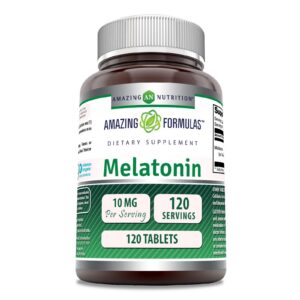 Version 1.0.0 Amazing Formulas melatonina 10 mg frasco 120 tabletas