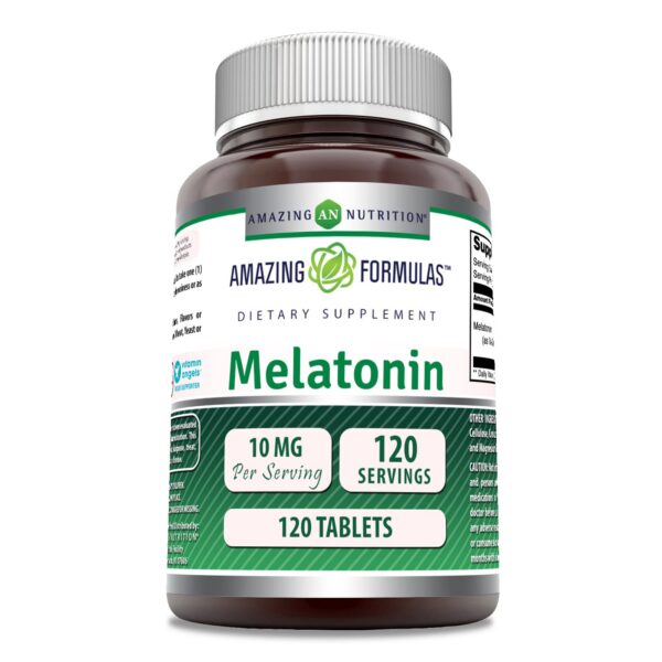 Amazing Formulas melatonina 10 mg frasco 120 tabletas