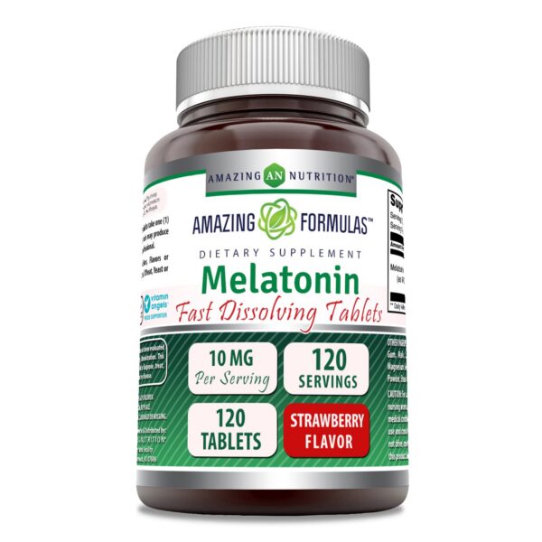 Amazing Formulas melatonina 10mg tabletas sabor fresa 120 unidades