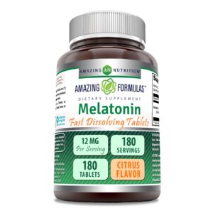 Amazing Formulas melatonina tabletas sabor cítrico 180 unidades