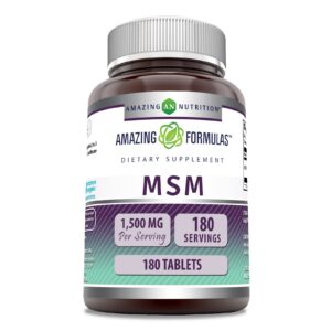 Frente de envase Amazing MSM 1500 mg