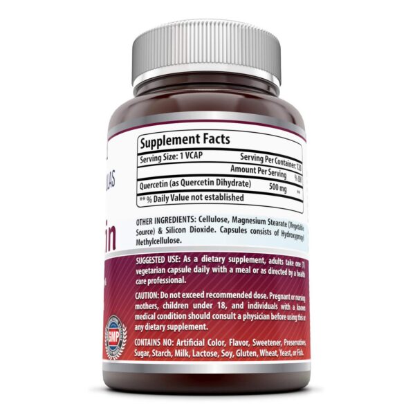 Version 1.0.0 Etiqueta de Quercetin 500 mg
