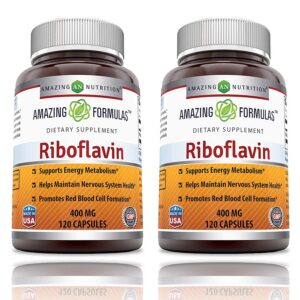 Amazing Formulas riboflavina cápsulas pack 2 120 unidades
