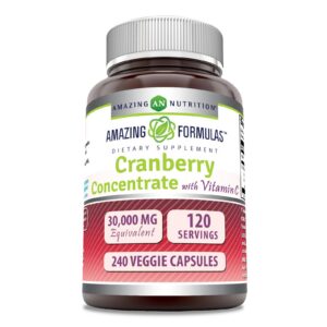 Amazing Formulas suplemento concentrado de arándano y vitamina c 240 cápsulas