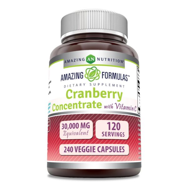 Amazing Formulas suplemento concentrado de arándano y vitamina c 240 cápsulas