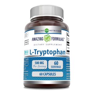 Amazing Formulas suplemento L-triptófano 500 mg cápsulas sin gluten