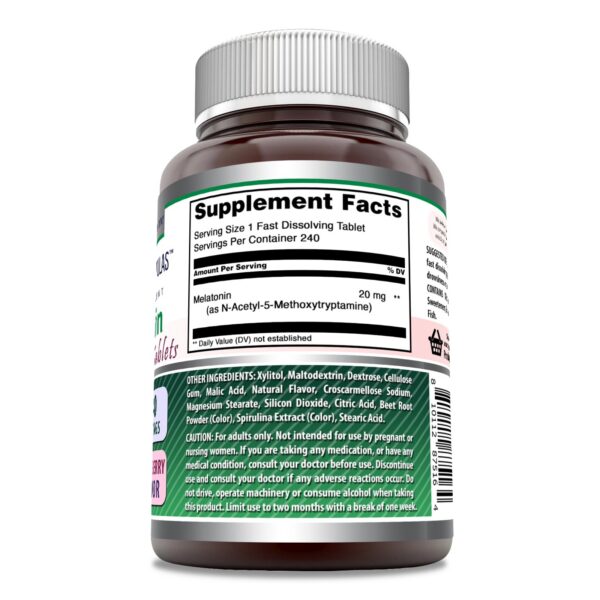 Tabletas de melatonina Amazing Formulas para sueño reparador