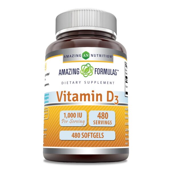 Amazing Formulas Vitamin D3 bottle label