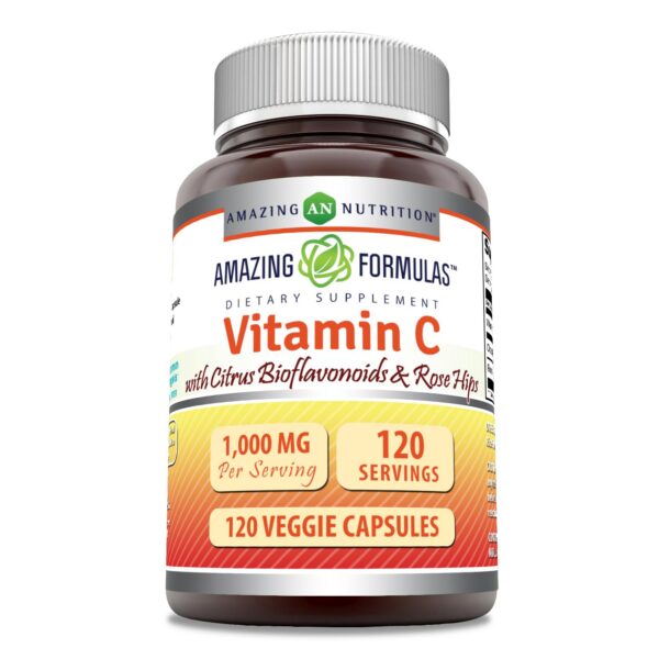 Amazing Formulas vitamina C 1000mg frasco frontal