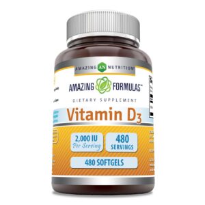 Version 1.0.0 Frontal de Amazing Formulas Vitamina D3 2000 UI