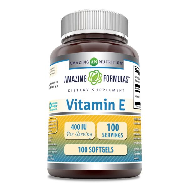 Frente de envase Amazing Formulas Vitamina E 400 UI