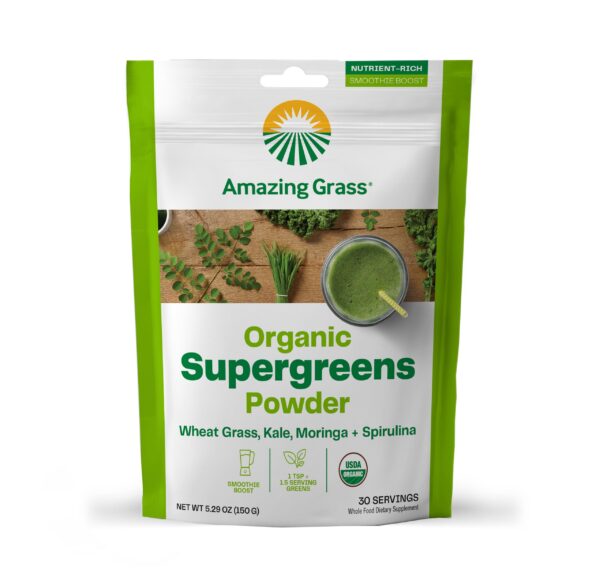 Version 1.0.0 Amazing Grass Super Greens Booster en empaque
