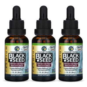 Etiqueta de Amazing Herbs Black Seed Oil