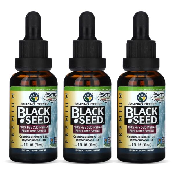 Etiqueta de Amazing Herbs Black Seed Oil