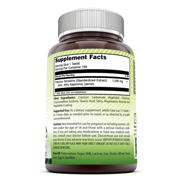 amazing india tribulus extracto natural tabletas 180 unidades