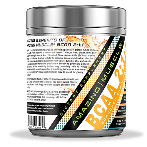 Etiqueta del producto Amazing Muscle BCAA sabor piña