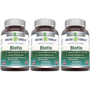 Version 1.0.0 Amazing Nutrition Biotina 10,000 mcg suplemento para cabello piel