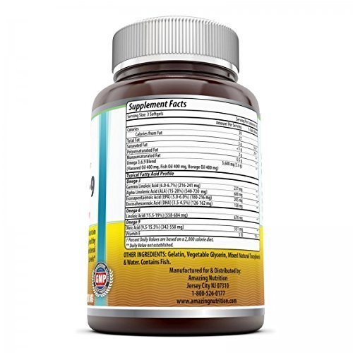 Version 1.0.0 Etiqueta de Amazing Nutrition Omega 3.6.9