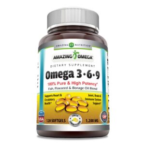 Amazing Omega 3.6.9 bottle con etiqueta