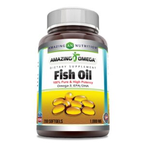 Botella Amazing Omega Fish Oil 1000 mg softgels