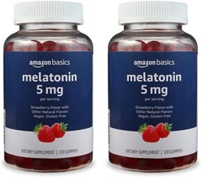 Amazon Basics gomitas melatonina 5mg sabor fresa pack 120ct