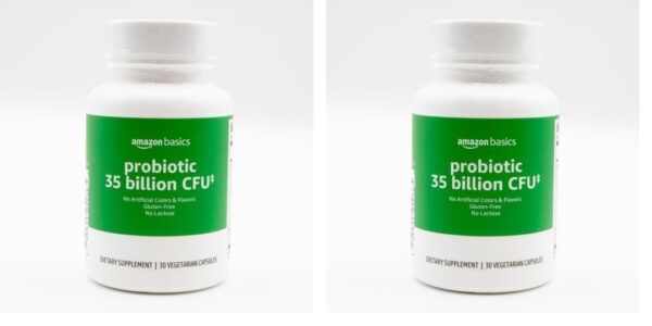 Version 1.0.0 Amazon Basics probióticos 35 mil millones ufc 8 cepas cápsulas vegetarianas