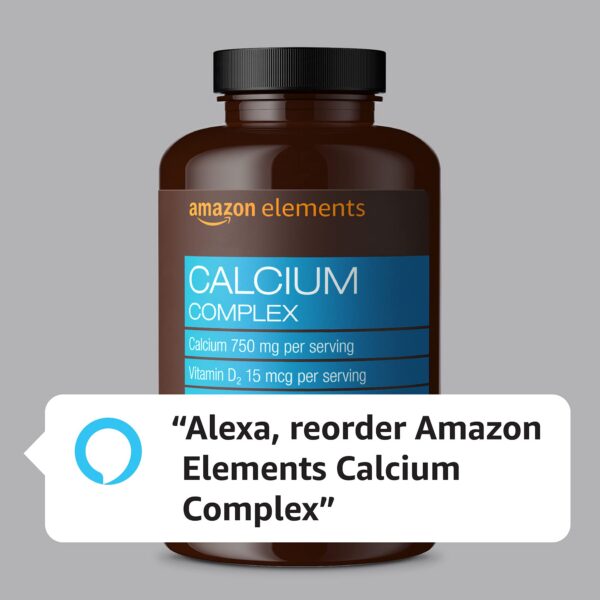 Etiqueta del producto Calcium Complex de Amazon Elements