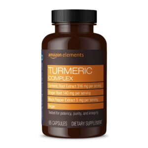 Amazon Elements complejo cúrcuma botella cápsulas