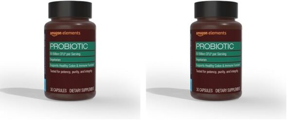 Version 1.0.0 Amazon Elements probiótico diario 50 mil millones UFC frasco