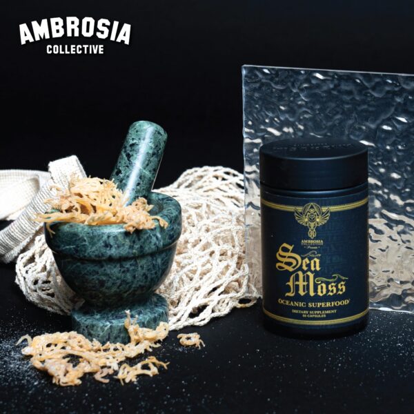 Ambrosia Sea Moss etiqueta
