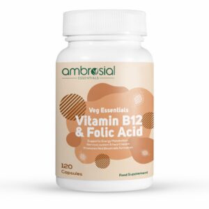 AMBROSIAL vitamina B12 y ácido fólico frasco 120 cápsulas