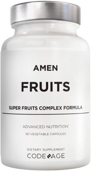 Version 1.0.0 Amen Fruits frasco y etiqueta