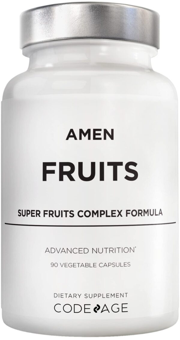 Amen Fruits frasco y etiqueta