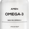 Frasco Amen Omega-3 cápsulas blandas frontal