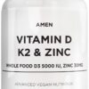 Version 1.0.0 Amen vitamina d3 k2 zinc suplemento vegano 60 cápsulas