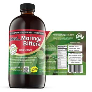 Version 1.0.0 Amenazel Amargos Orgánicos de Moringa botella 16 oz