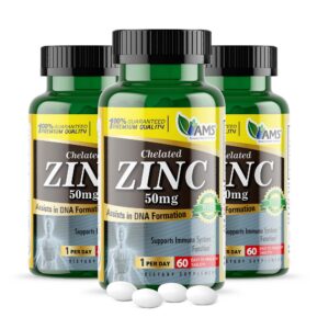 Frasco Zinc Quelatado 50 mg 3 Paquetes