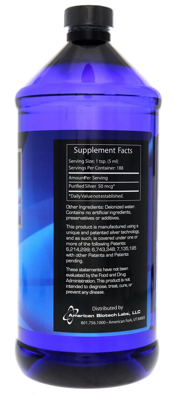 Vista lateral del envase de 32 oz