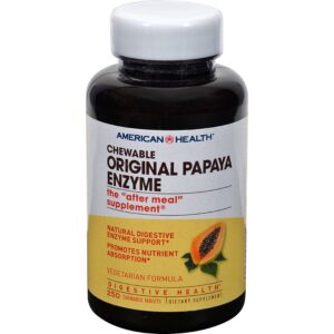 Version 1.0.0 Frasco de American Health Original Papaya Enzyme 250 cápsulas