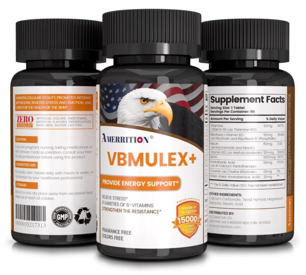 Empaque de Amerrition VBMULEX+ con ingredientes
