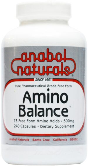 Frasco de Amino Balance con etiqueta