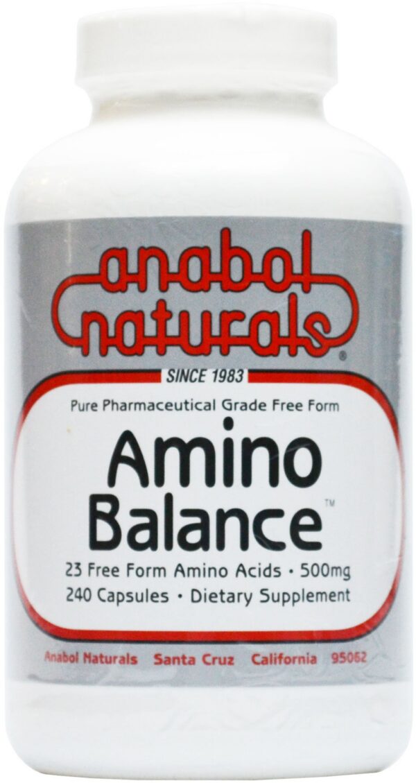 Frasco de Amino Balance con etiqueta