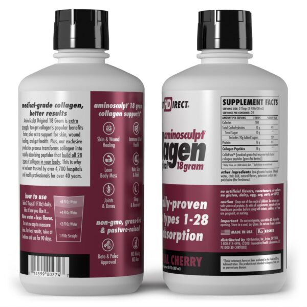 AminoSculpt Colágeno líquido etiqueta