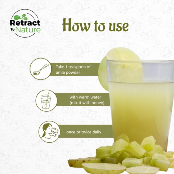 Polvo de amla en estado seco