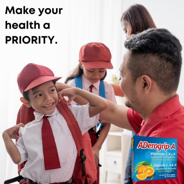 Version 1.0.0 Ampollas para sistema inmune ADEROGRIP-A sabor naranja estrujables