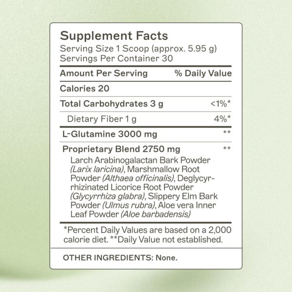 Version 1.0.0 Etiqueta de Leaky Gut Revive