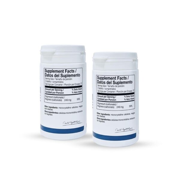 Ana Maria Lajusticia carbonato de magnesio etiqueta frasco