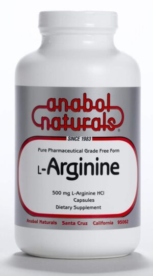 Version 1.0.0 Frontal de etiqueta de L-Arginina Anabol Naturals