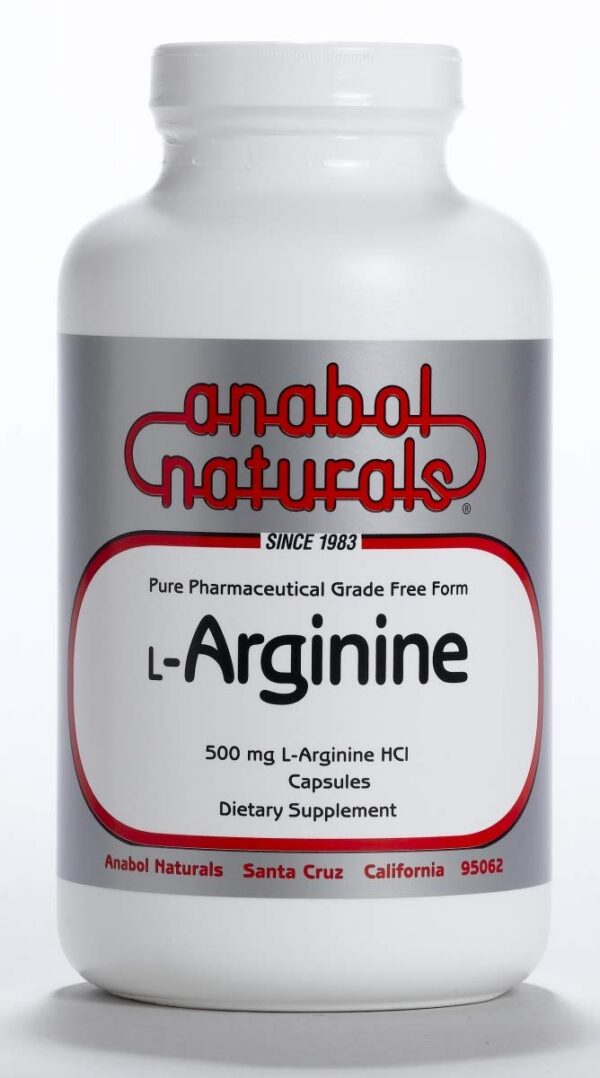 Frontal de etiqueta de L-Arginina Anabol Naturals
